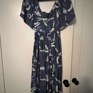a new day Navy and Cream Maxi Dress